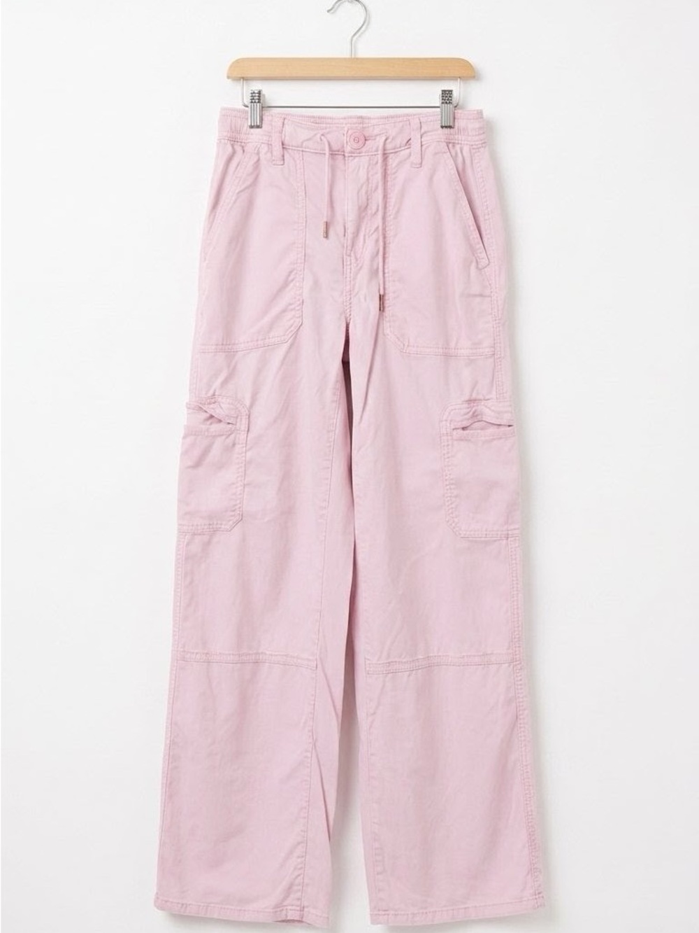 SO Pastel Pink High-Rise Cargo Pants